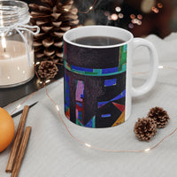 Square Kufic Bismillah. White Mug 11oz.