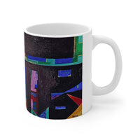 Square Kufic Bismillah. White Mug 11oz.