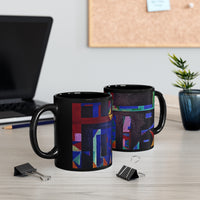 Square Kufic Bismillah. Black mug 11oz