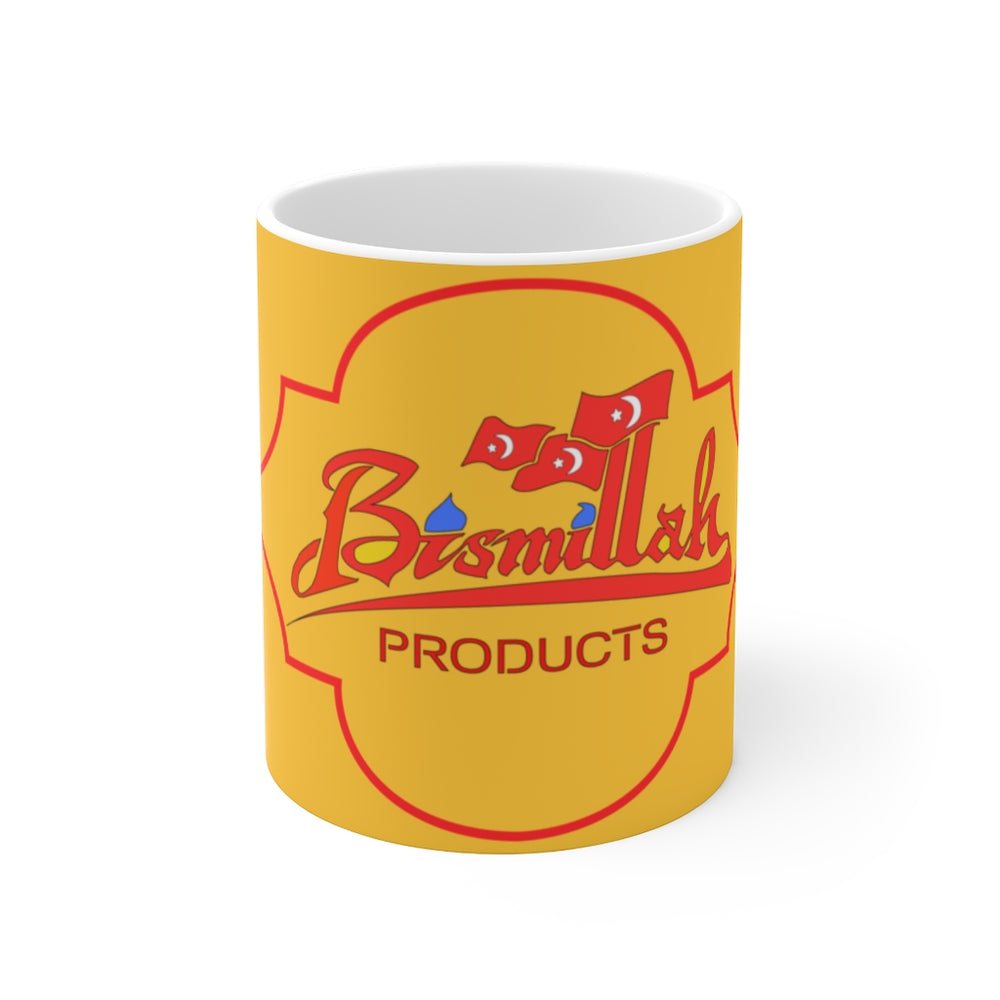 Classic Bismillah Ceramic Mug. White, 11oz