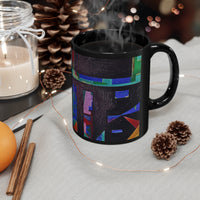 Square Kufic Bismillah. Black mug 11oz