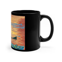 Kufic Bismillah & Blue Domes. Black Mug 11oz