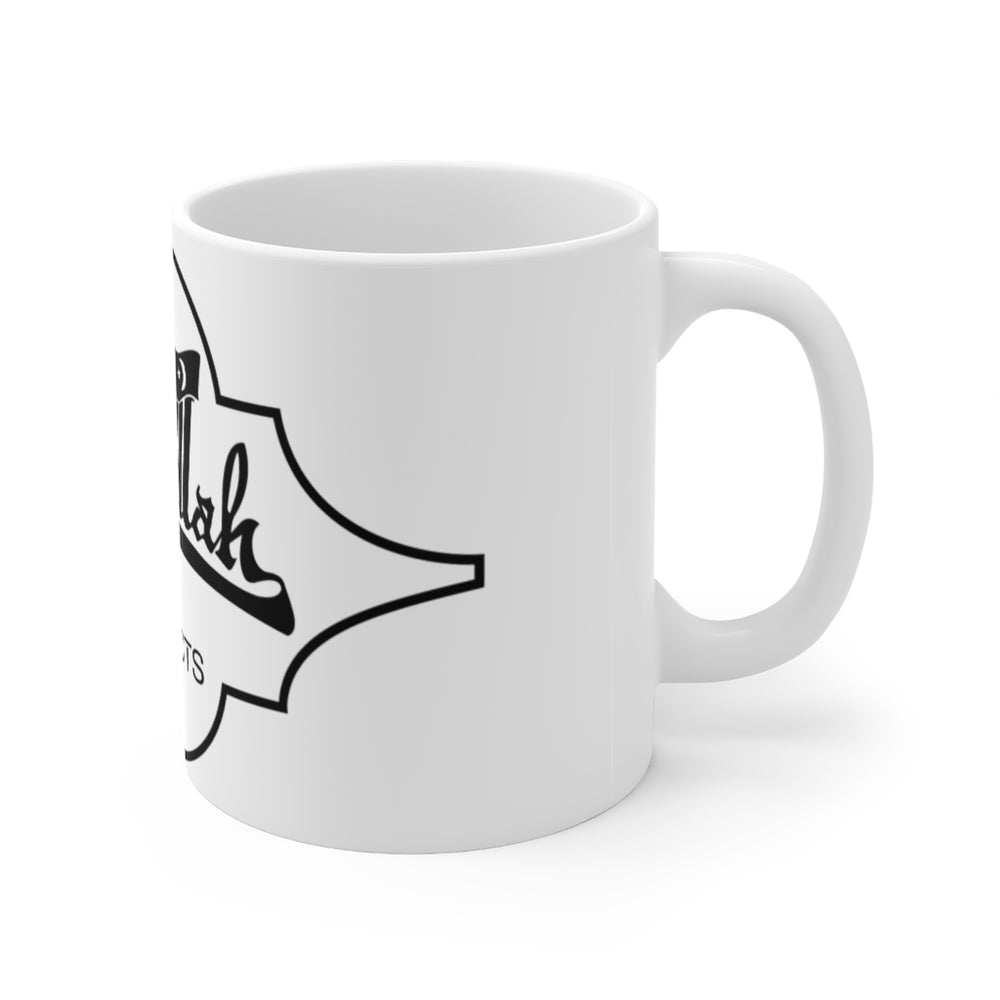 Classic Bismillah Ceramic Mug. White, 11oz